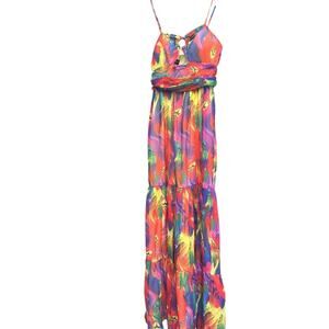 LORAGAL Women's floral maxi dress with cut-outs Size S